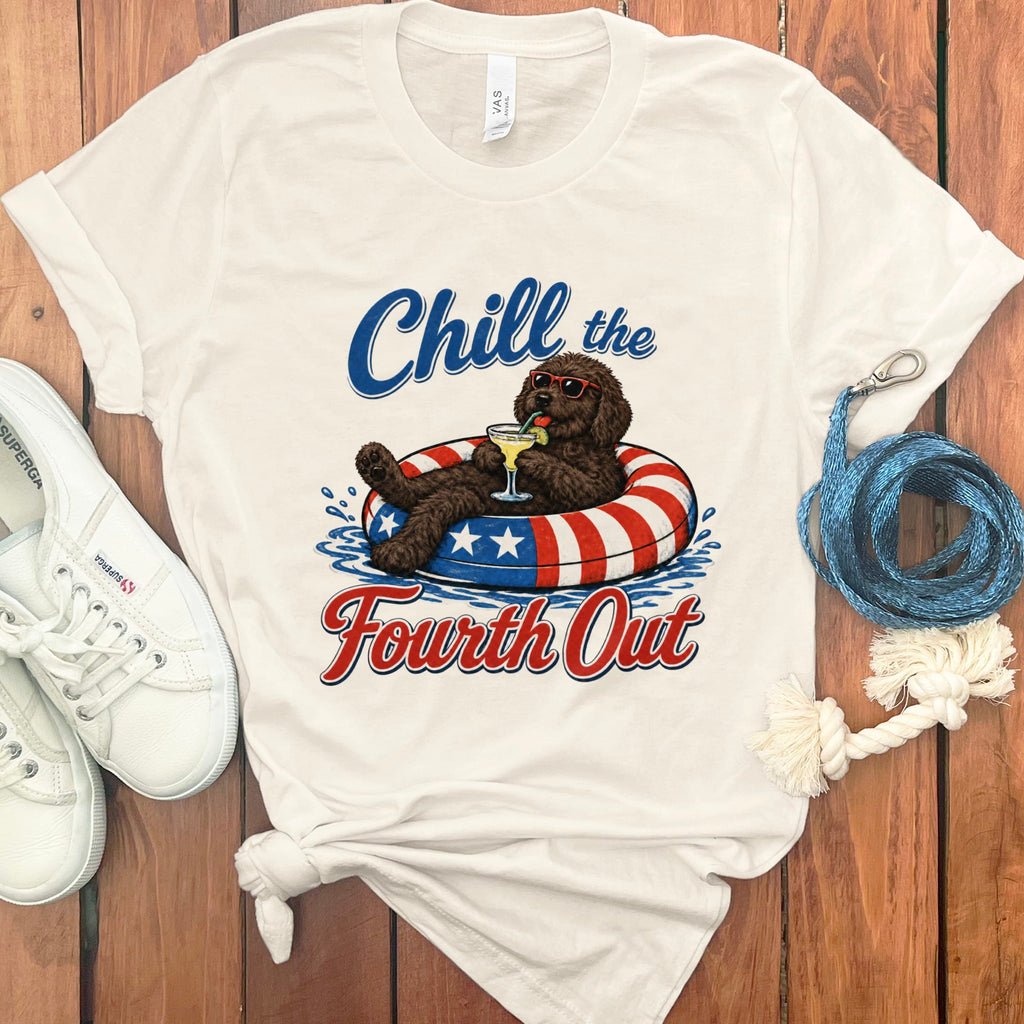 Chocolate Goldendoodle Chill T-Shirt in Natural / S by Puppy Jo