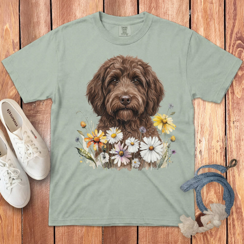 Chocolate Goldendoodle Daisy T-Shirt in Bay / S by Puppy Jo