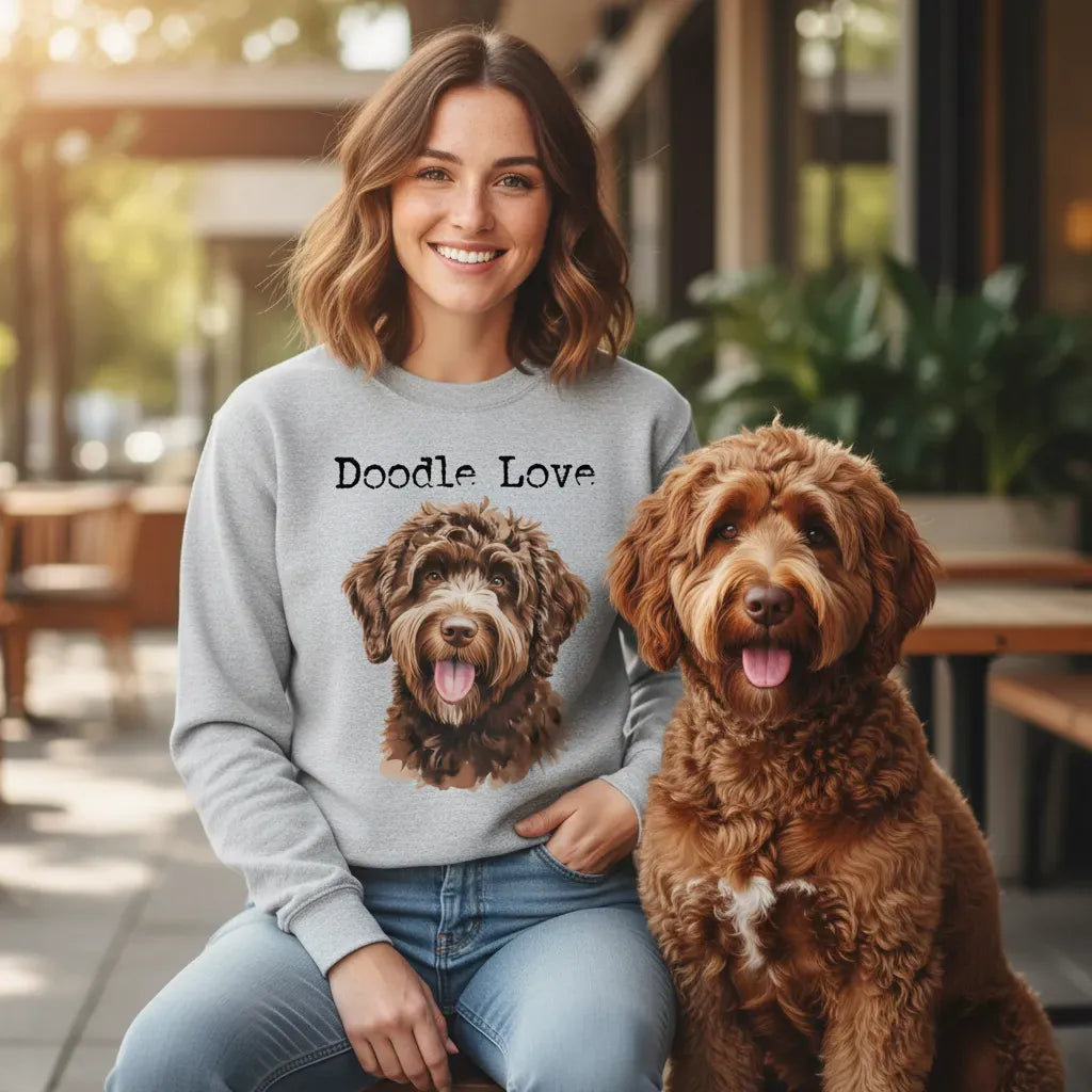 Chocolate Goldendoodle Doodle Love Sweatshirt in by Puppy Jo