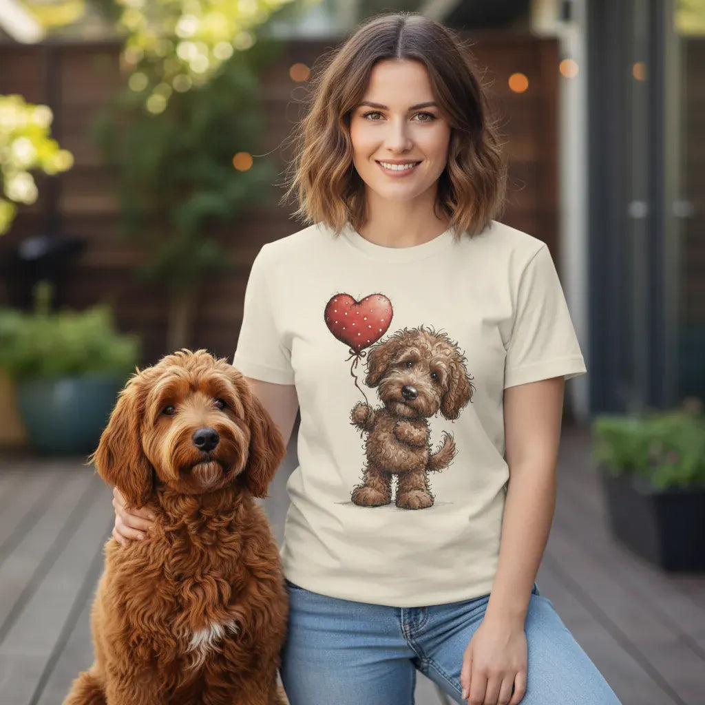 Chocolate Goldendoodle Heart Sweatshirt in by Puppy Jo