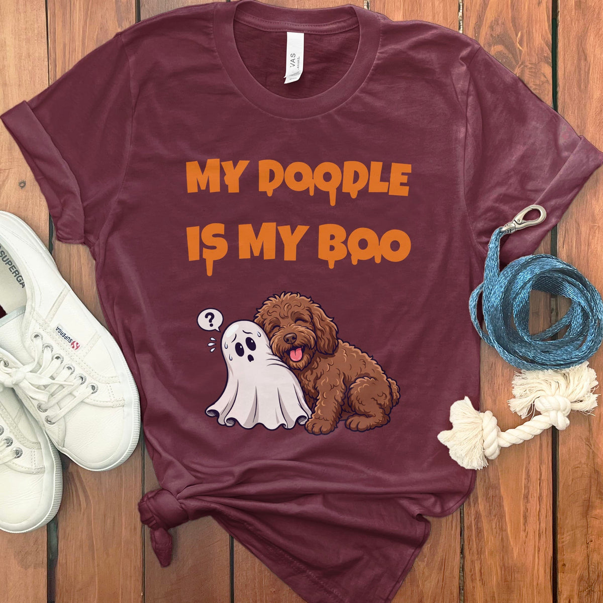 Chocolate Goldendoodle My Boo T-Shirt in Maroon / S by Puppy Jo