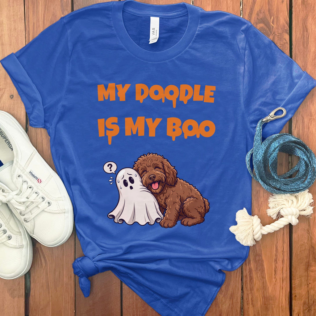 Chocolate Goldendoodle My Boo T-Shirt in True Royal / S by Puppy Jo