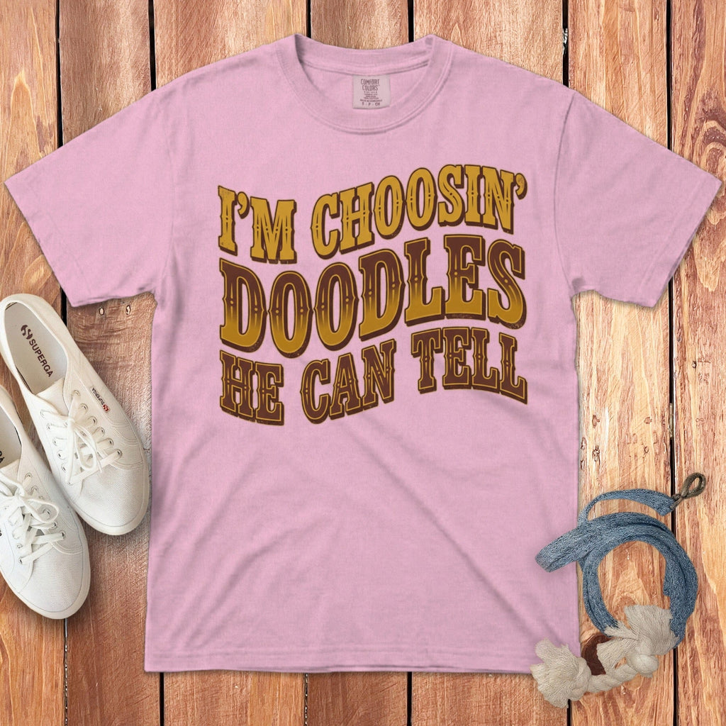 Choosin' Doodles Signature T-Shirt in Blossom / S by Puppy Jo