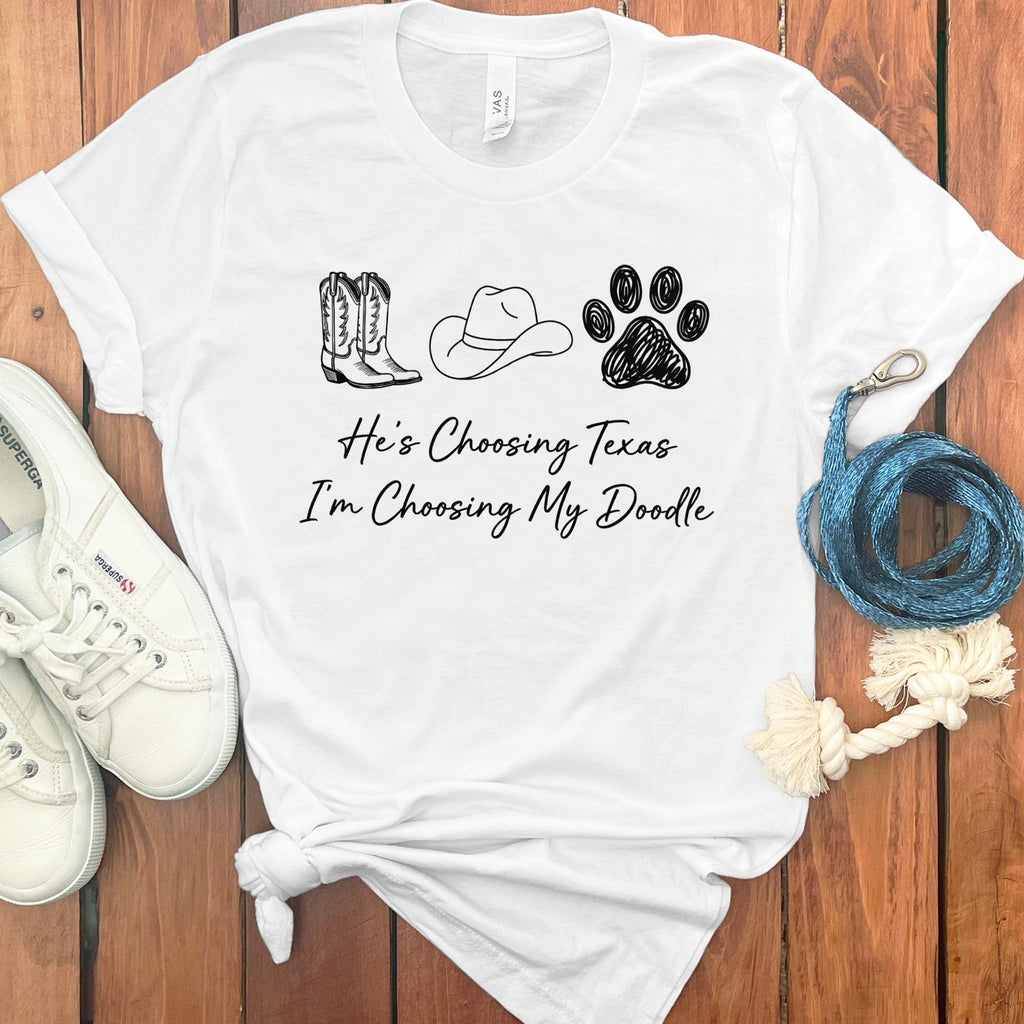 Choosing Doodle T-Shirt in White / S by Puppy Jo