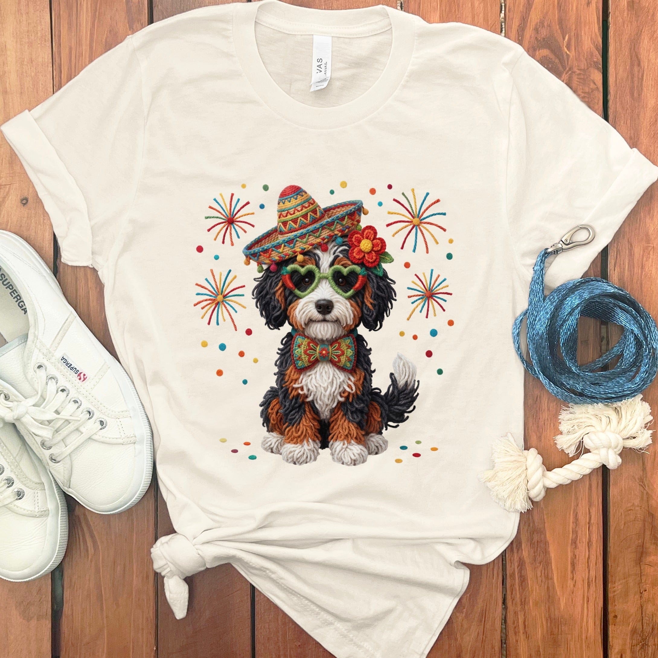 Cinco Bernedoodle T-Shirt in Natural / S by Puppy Jo