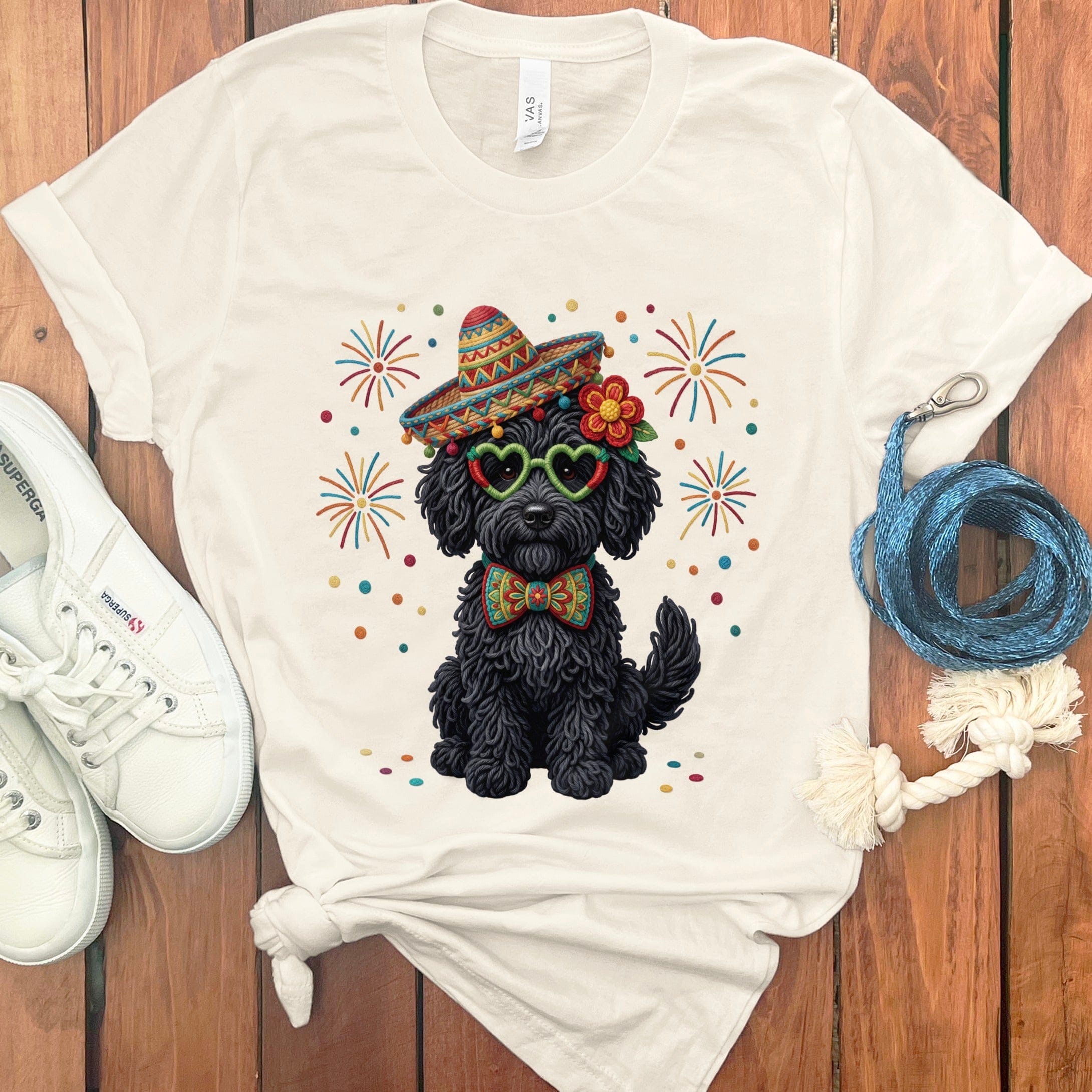 Cinco Black Goldendoodle T-Shirt in Natural / S by Puppy Jo