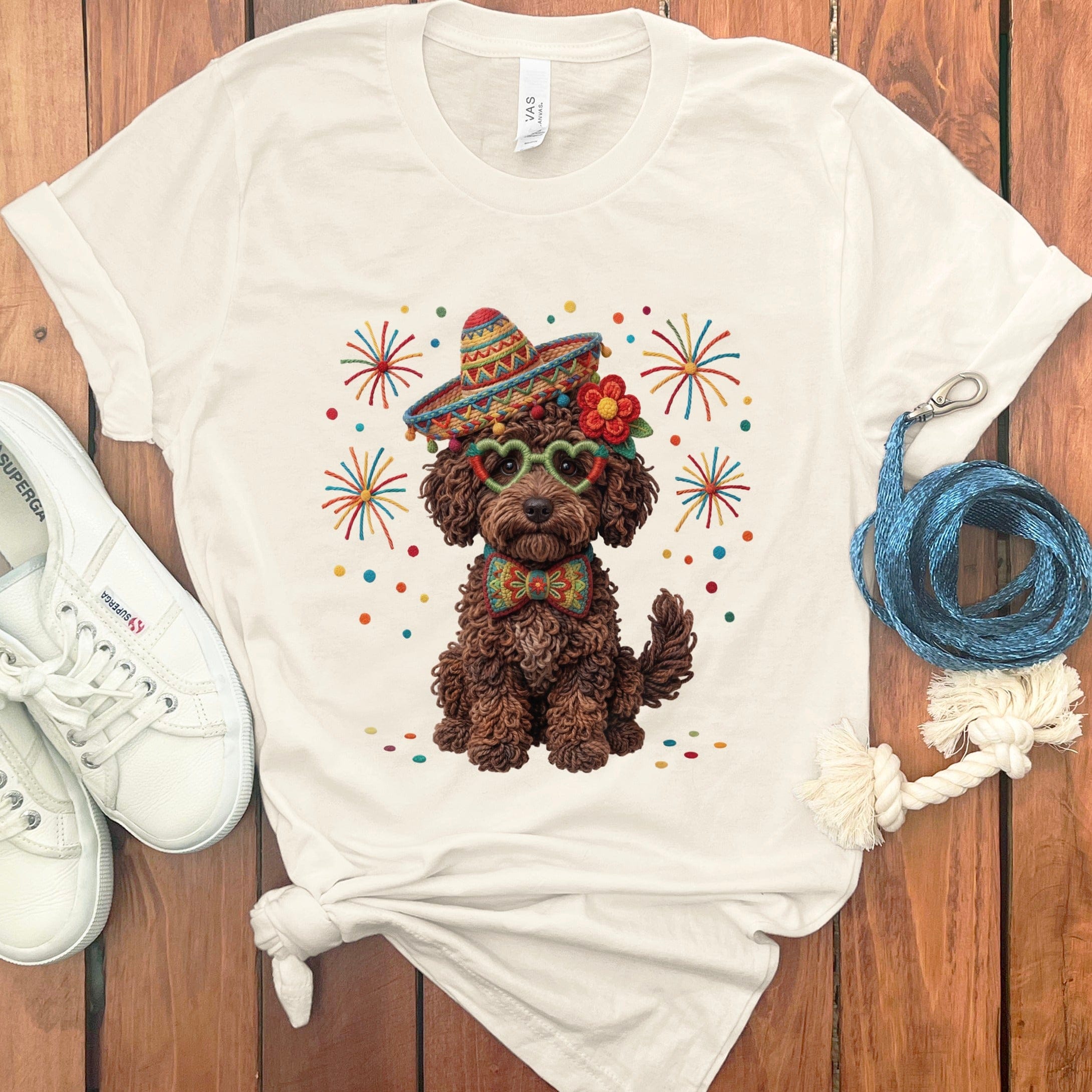 Cinco Chocolate Goldendoodle T-Shirt in Natural / S by Puppy Jo