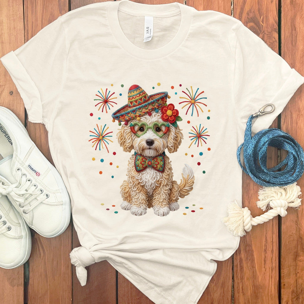 Cinco Cream Goldendoodle T-Shirt in Natural / S by Puppy Jo
