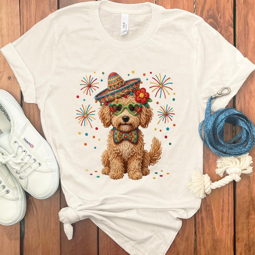 Cinco Golden Goldendoodle T-Shirt in Natural / S by Puppy Jo