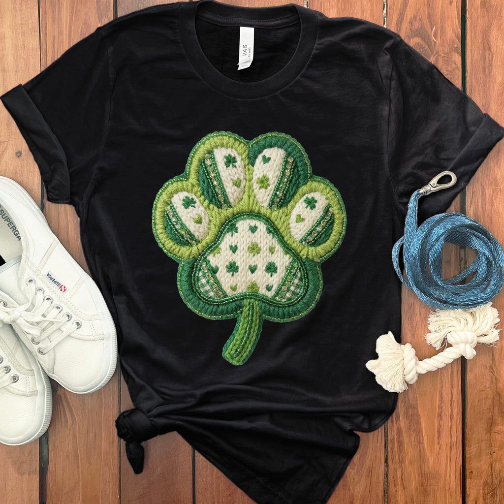 Clover Paw T-Shirt in Black / M by Puppy Jo