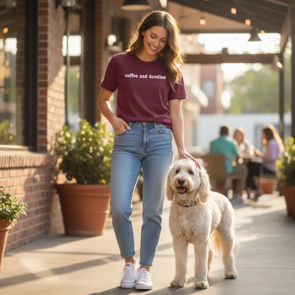 Coffee and Doodles T-Shirt in by Puppy Jo