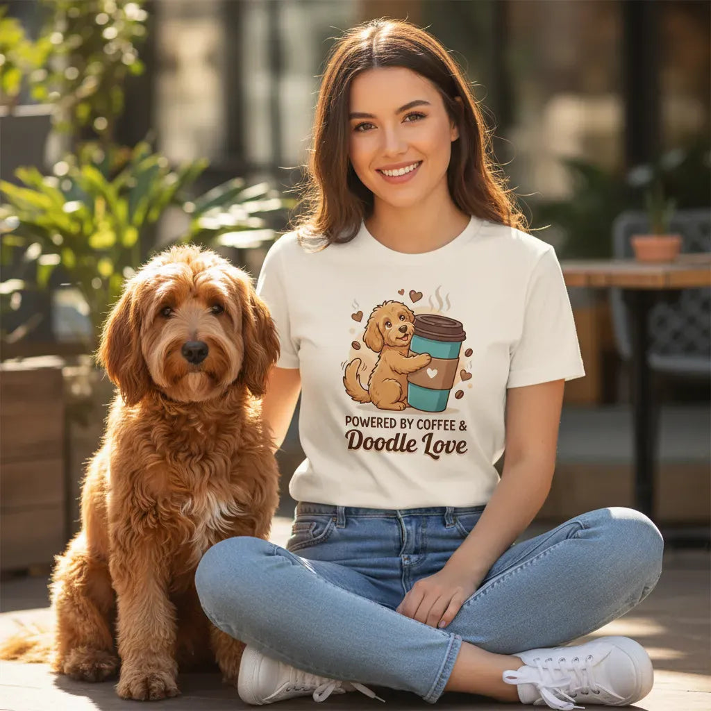 Coffee Doodle Love T-Shirt in by Puppy Jo
