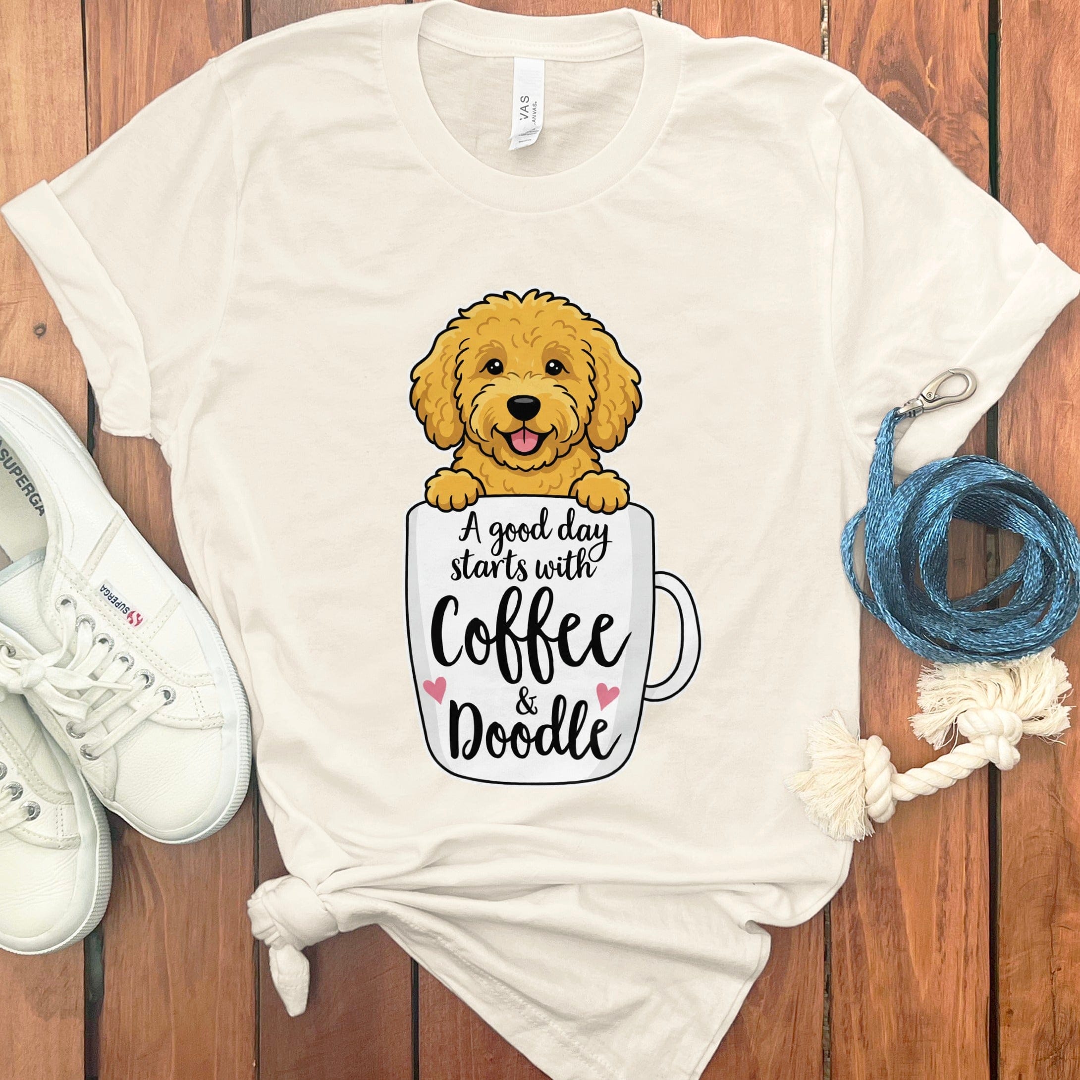 Coffee & Doodle T-Shirt in Natural / S by Puppy Jo