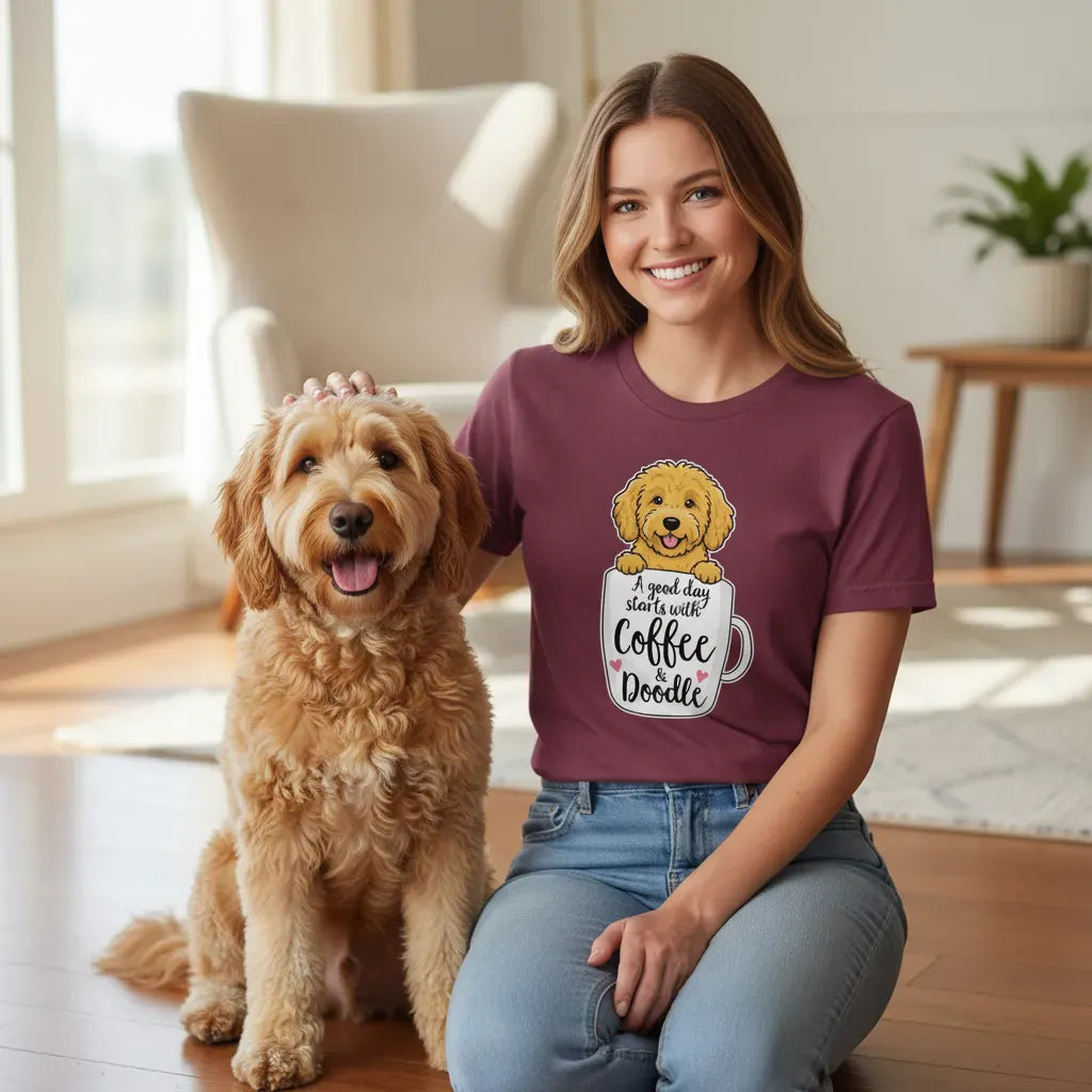 Coffee & Doodle T-Shirt in by Puppy Jo