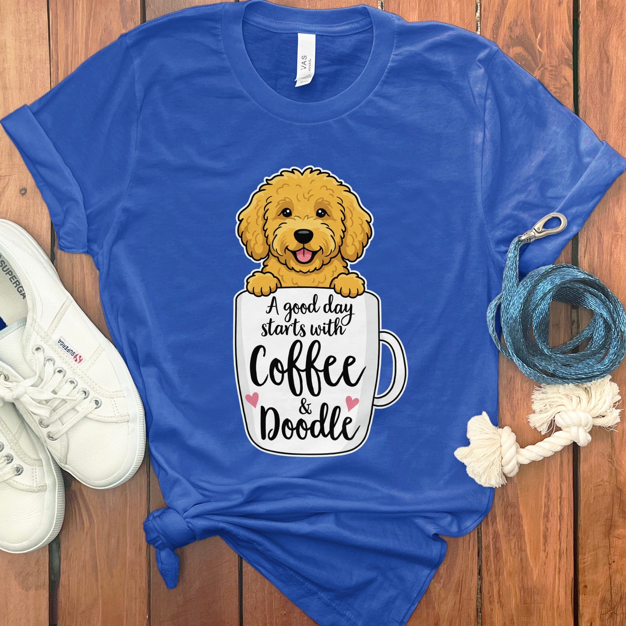 Coffee & Doodle T-Shirt in True Royal / S by Puppy Jo