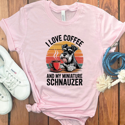 I Love Coffee and My Miniature Schnauzer Shirt product