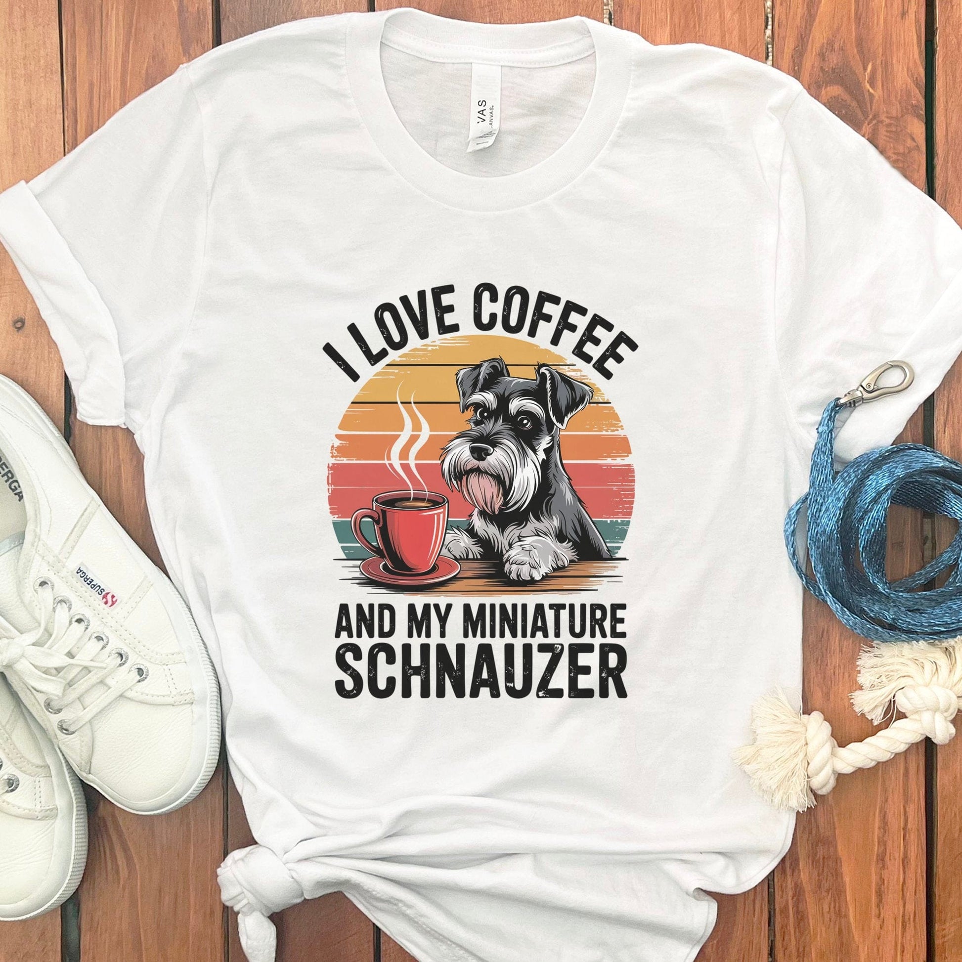 I Love Coffee and My Miniature Schnauzer T-shirt product