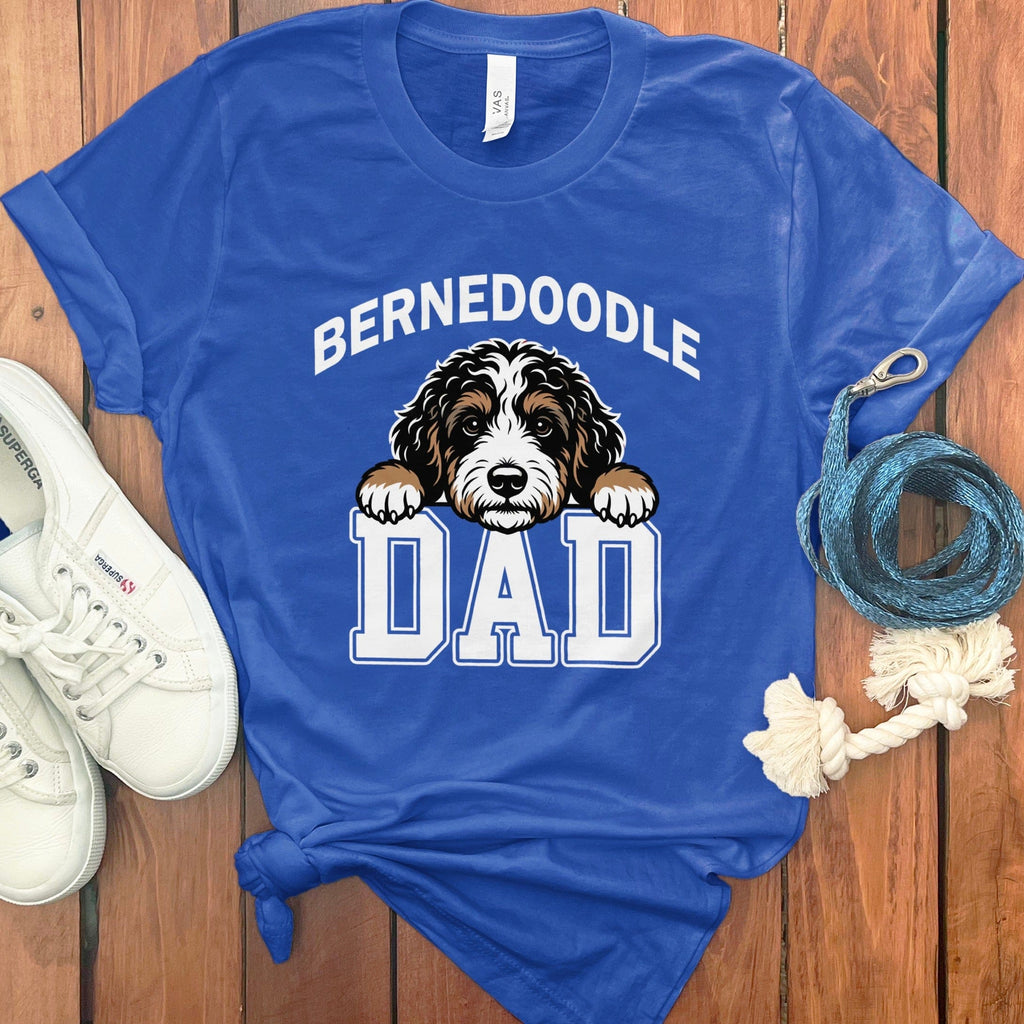 Collegiate Bernedoodle Dad T-Shirt in True Royal / S by Puppy Jo