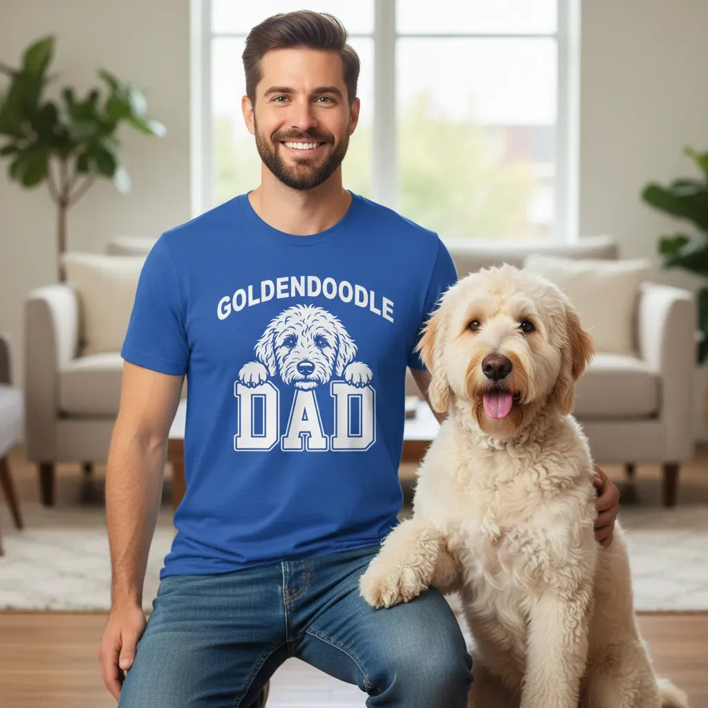 Collegiate Goldendoodle Dad T-Shirt in by Puppy Jo