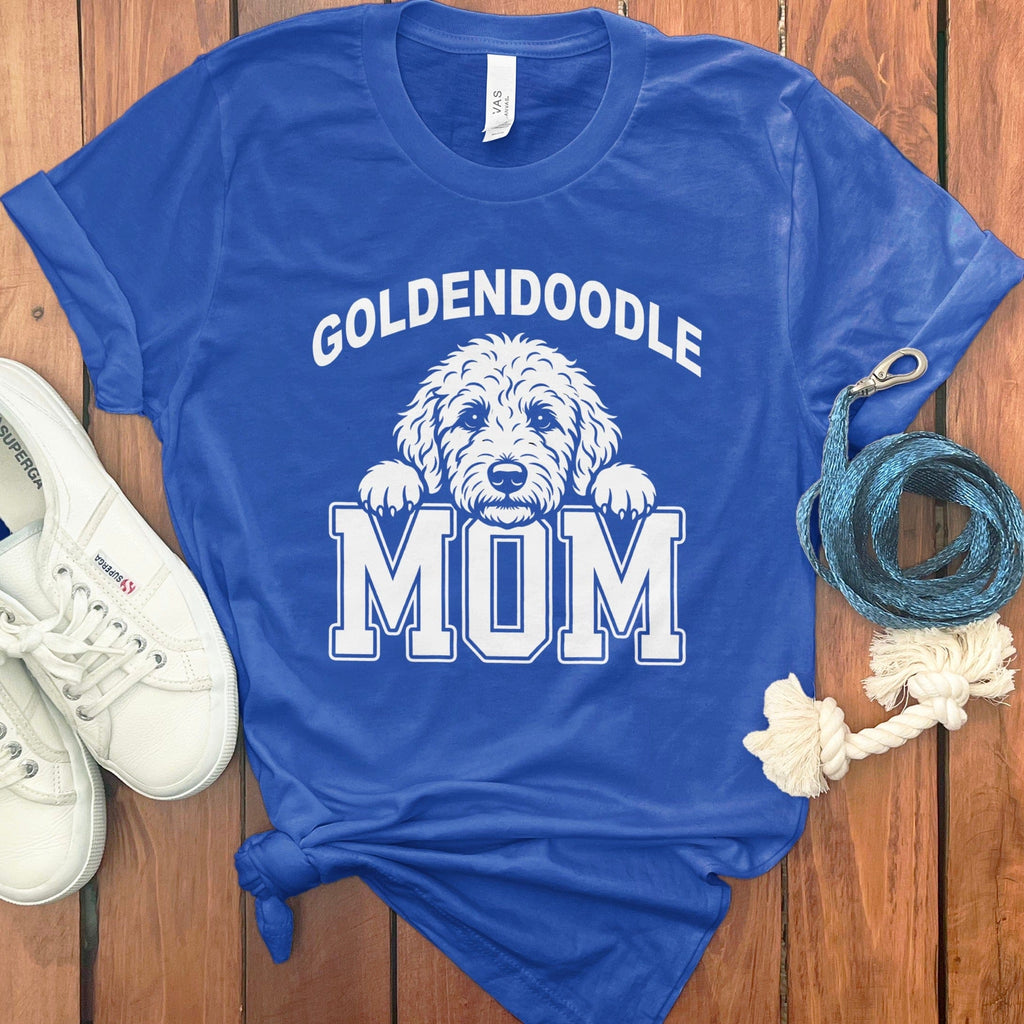 Collegiate Goldendoodle Mom T-Shirt in True Royal / S by Puppy Jo