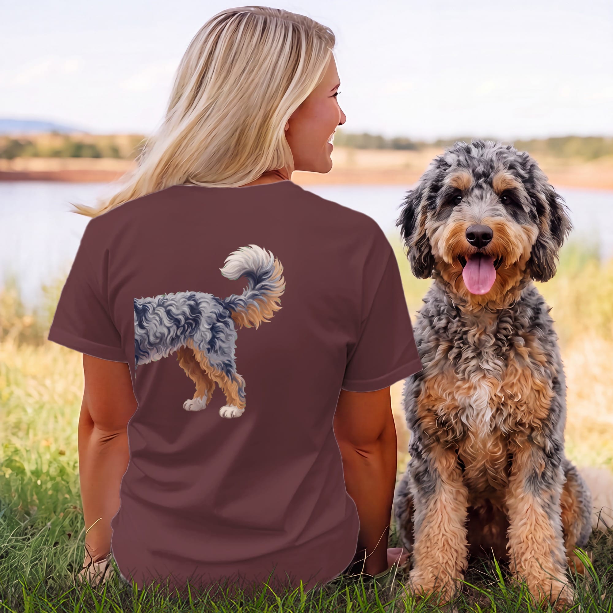 Coming & Going Aussiedoodle T-Shirt in by Puppy Jo