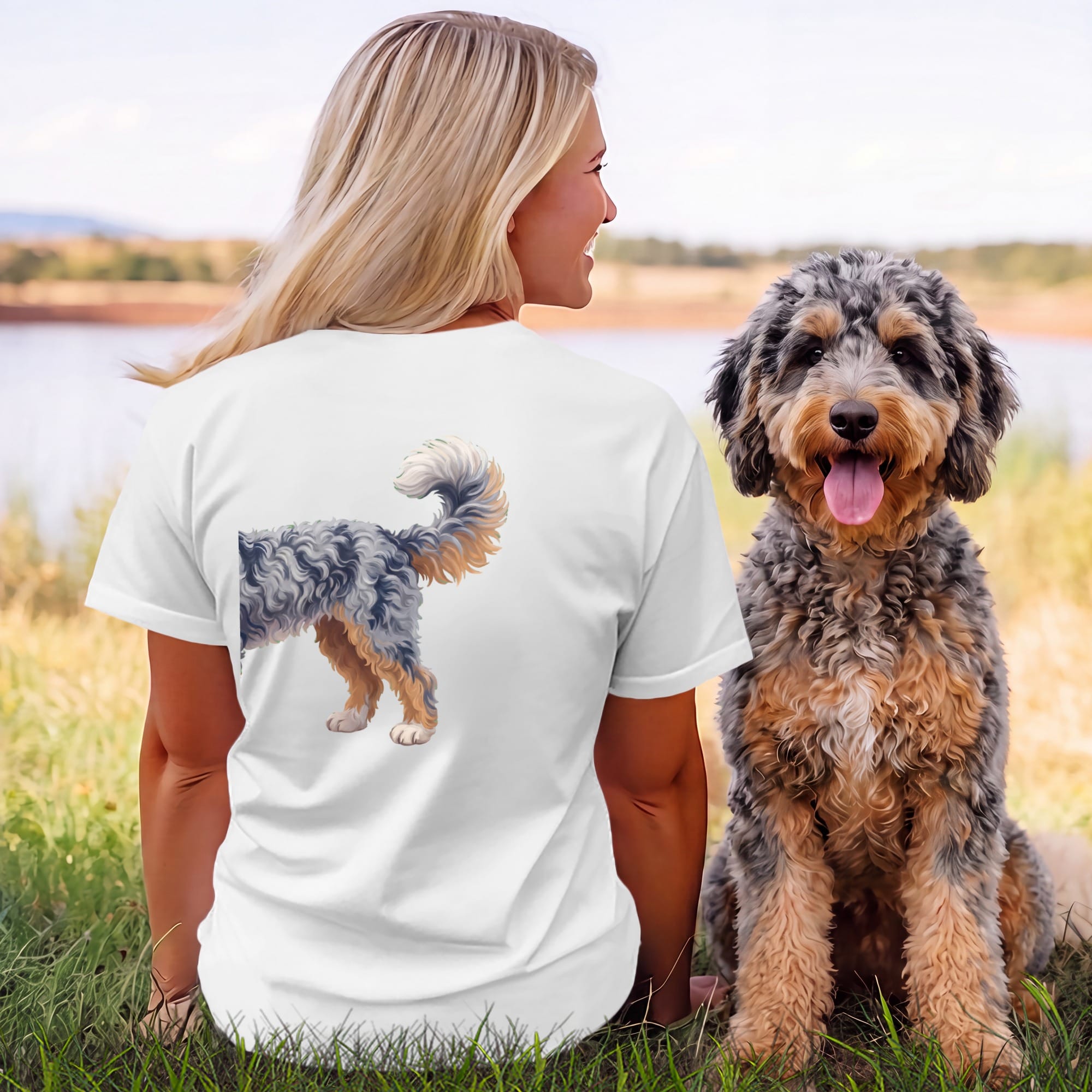 Coming & Going Aussiedoodle T-Shirt in by Puppy Jo