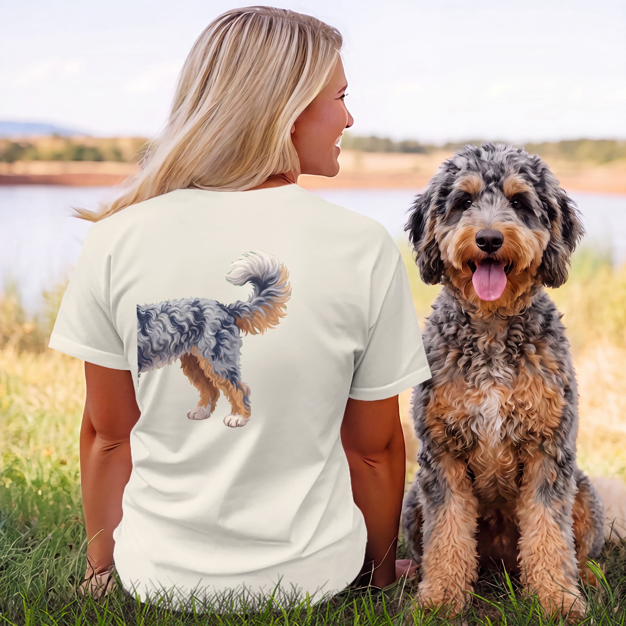Coming & Going Aussiedoodle T-Shirt in by Puppy Jo