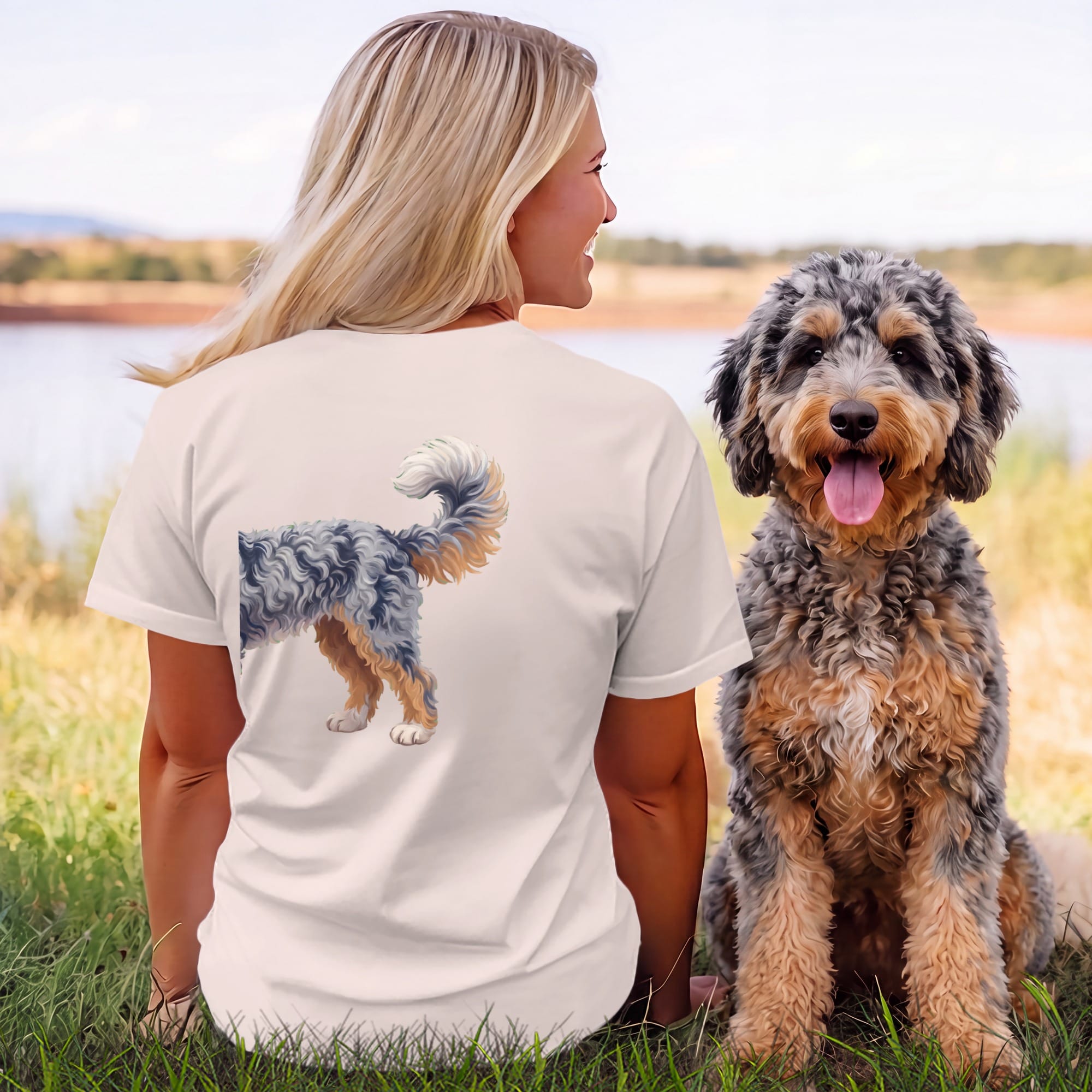 Coming & Going Aussiedoodle T-Shirt in by Puppy Jo