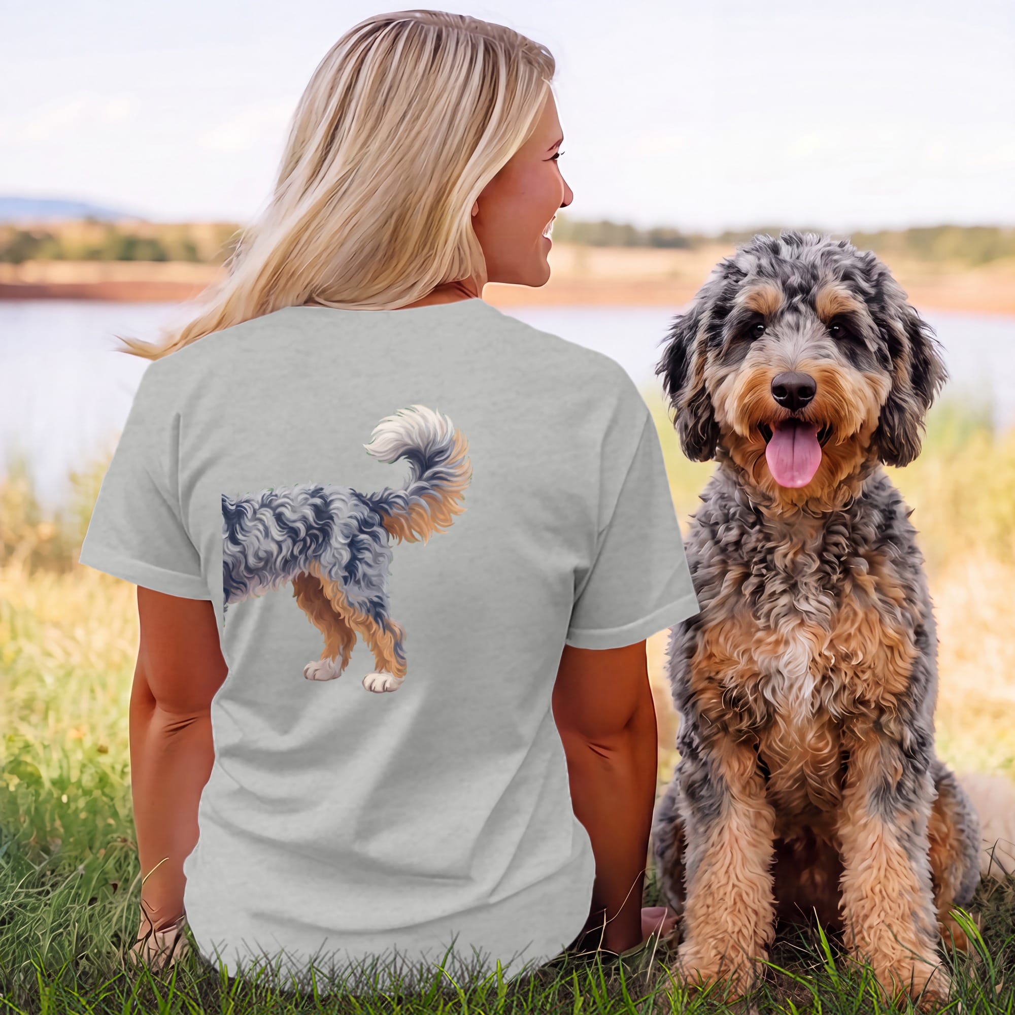 Coming & Going Aussiedoodle T-Shirt in by Puppy Jo