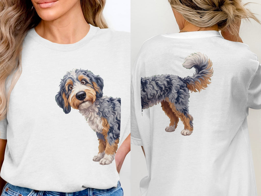 Coming & Going Aussiedoodle T-Shirt in White / S by Puppy Jo