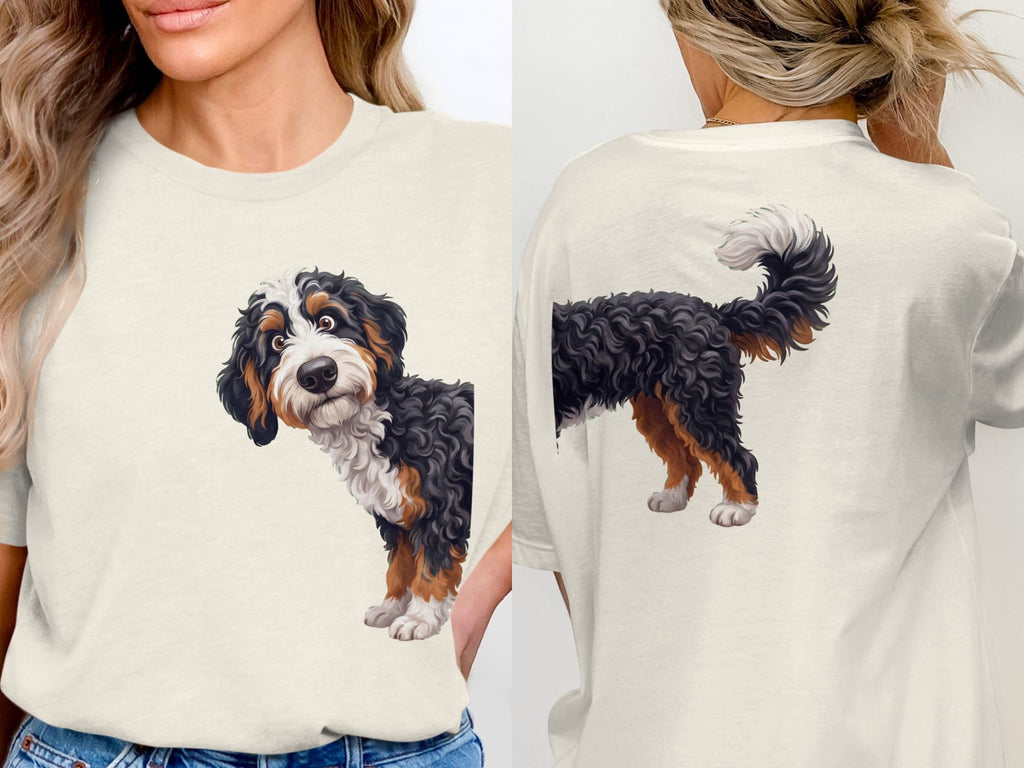 Coming & Going Bernedoodle T-Shirt in Natural / S by Puppy Jo