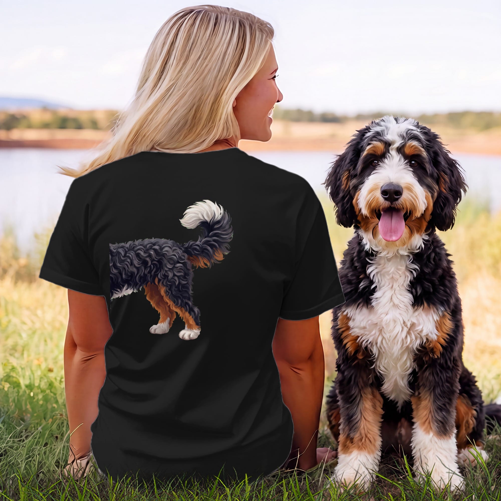 Coming & Going Bernedoodle T-Shirt in by Puppy Jo