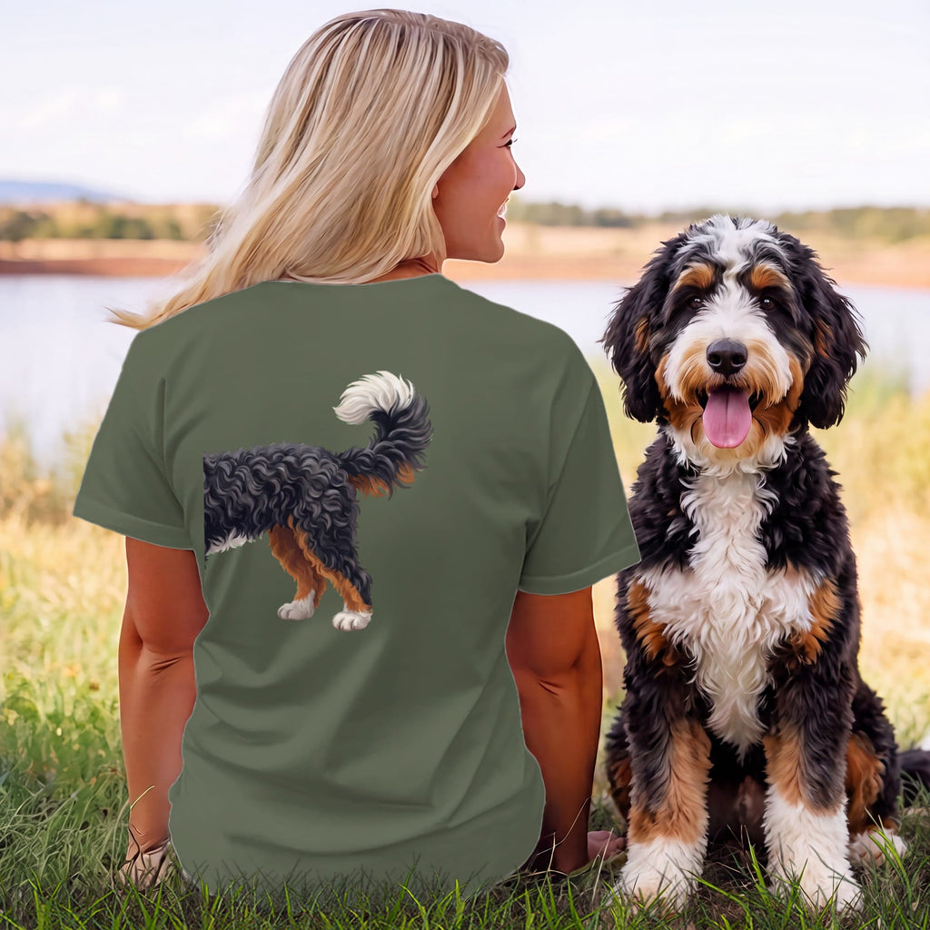 Coming & Going Bernedoodle T-Shirt in by Puppy Jo