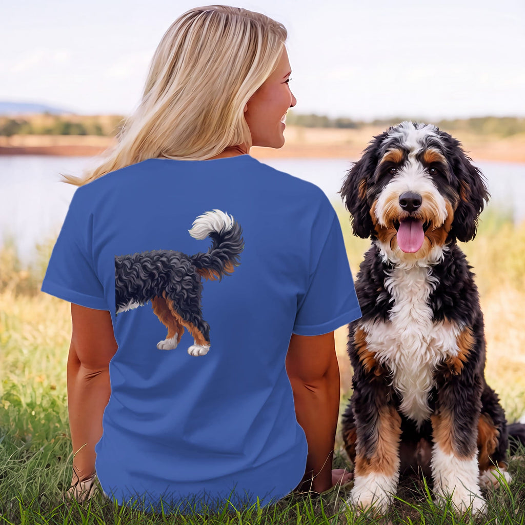 Coming & Going Bernedoodle T-Shirt in by Puppy Jo