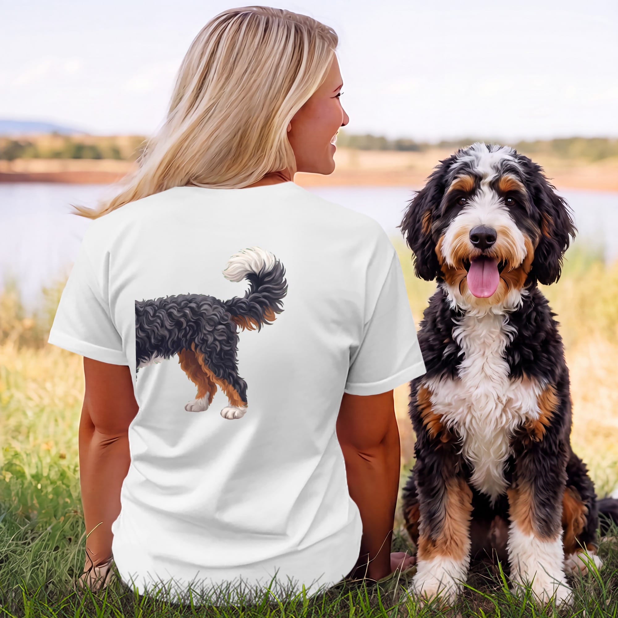 Coming & Going Bernedoodle T-Shirt in by Puppy Jo