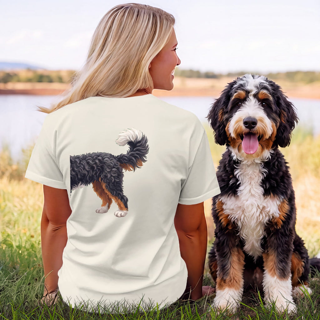 Coming & Going Bernedoodle T-Shirt in by Puppy Jo