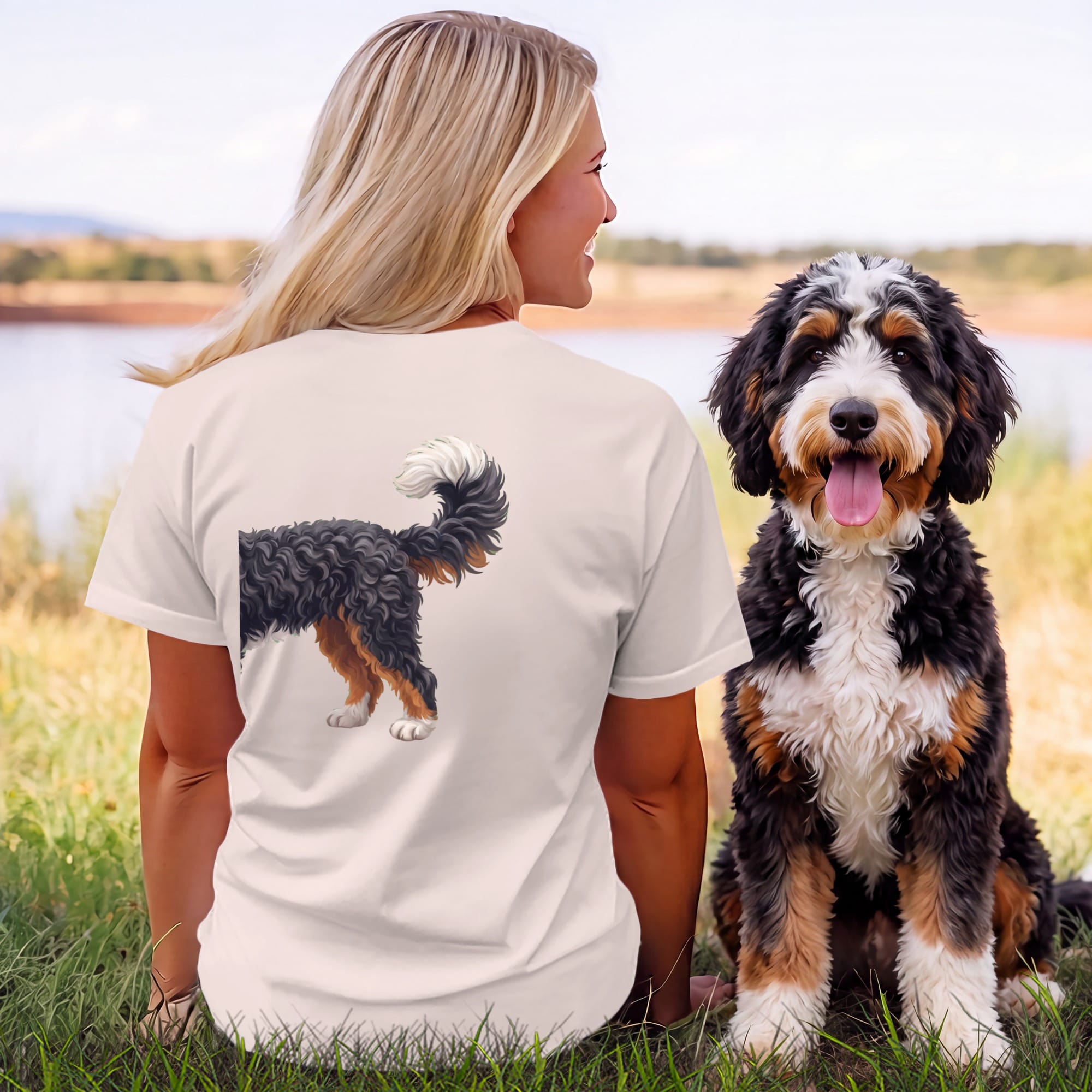 Coming & Going Bernedoodle T-Shirt in by Puppy Jo