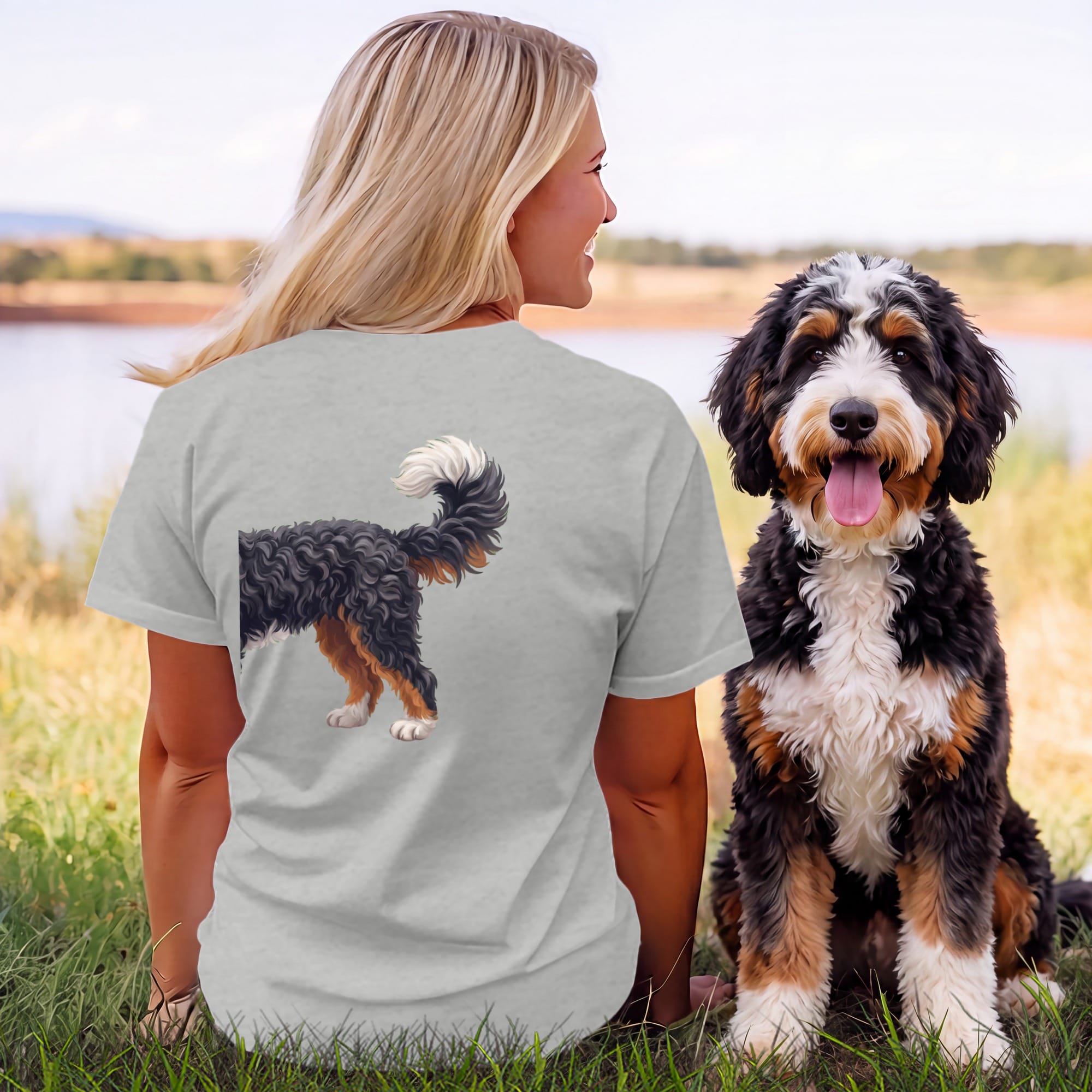 Coming & Going Bernedoodle T-Shirt in by Puppy Jo