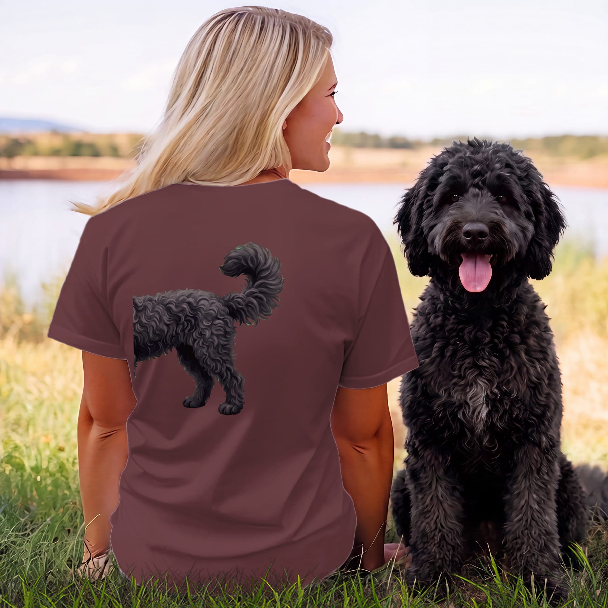 Coming & Going Black Goldendoodle T-Shirt in by Puppy Jo