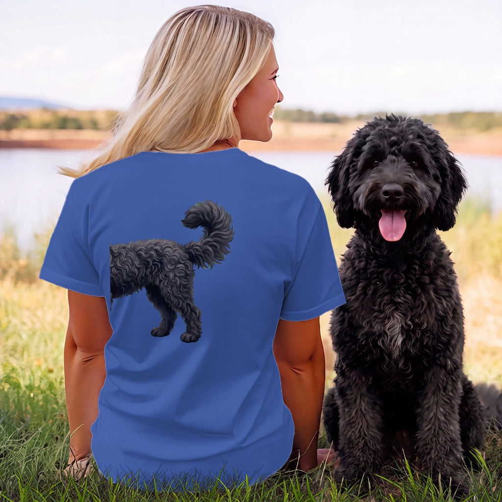 Coming & Going Black Goldendoodle T-Shirt in by Puppy Jo