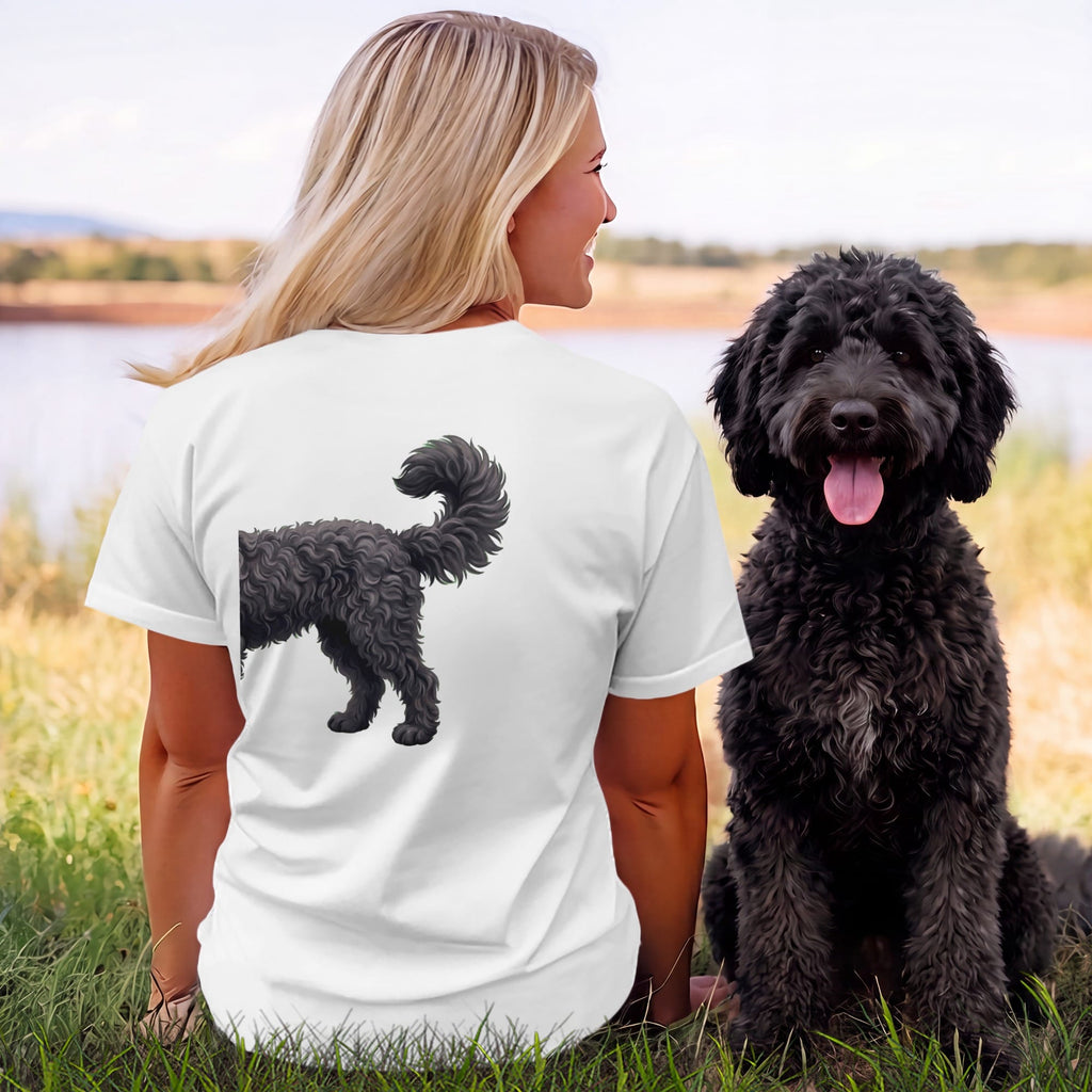 Coming & Going Black Goldendoodle T-Shirt in by Puppy Jo