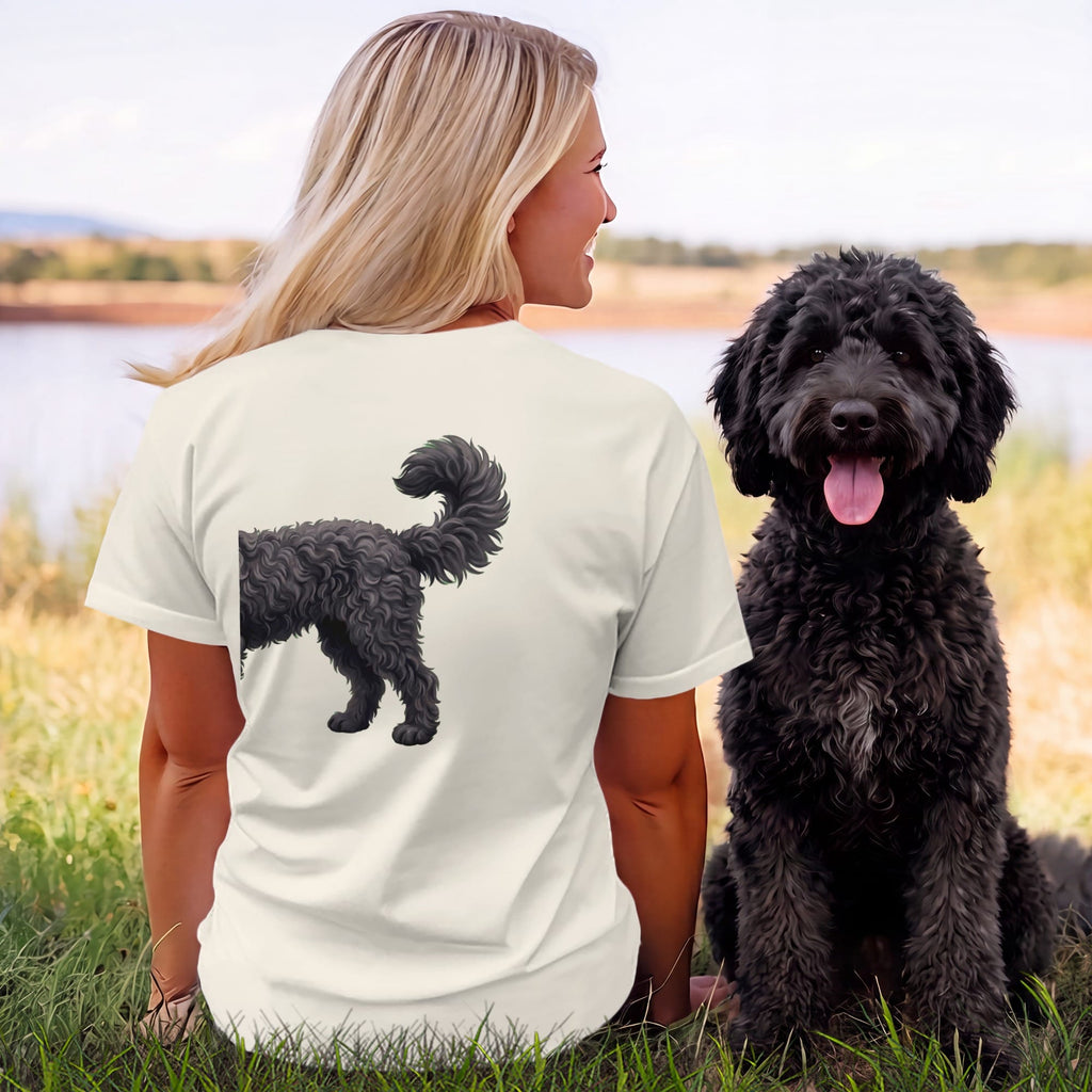 Coming & Going Black Goldendoodle T-Shirt in by Puppy Jo