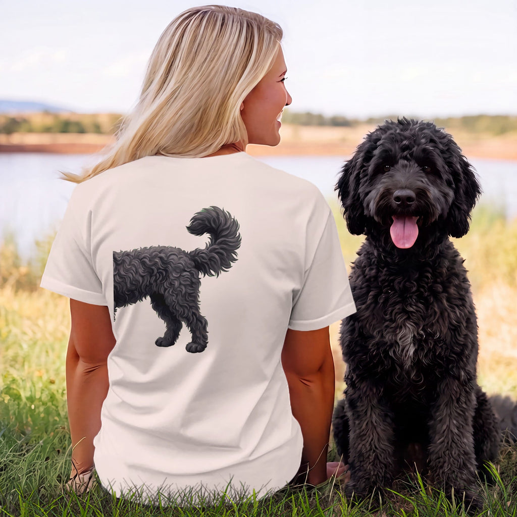 Coming & Going Black Goldendoodle T-Shirt in by Puppy Jo