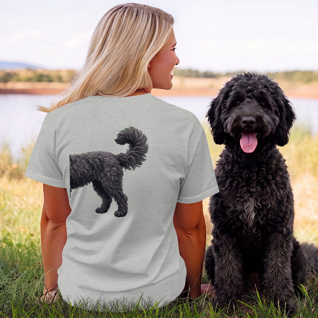 Coming & Going Black Goldendoodle T-Shirt in by Puppy Jo