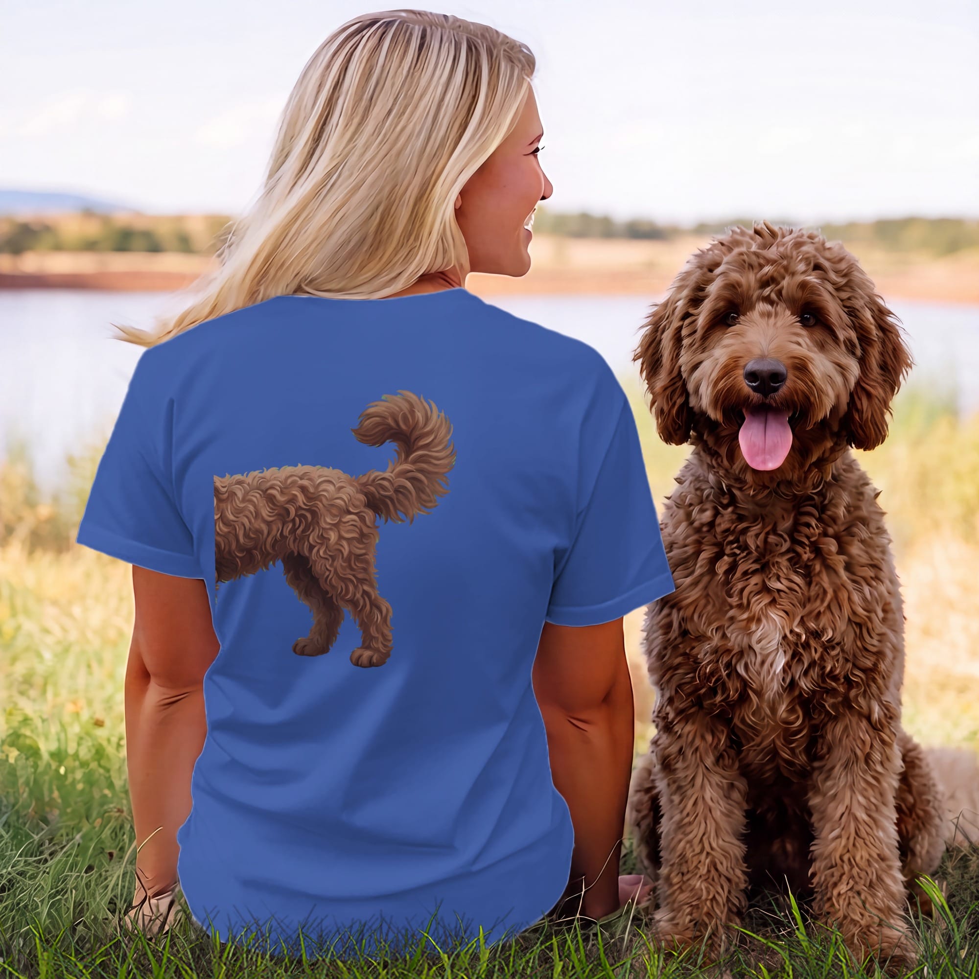 Coming & Going Chocolate Goldendoodle T-Shirt in by Puppy Jo