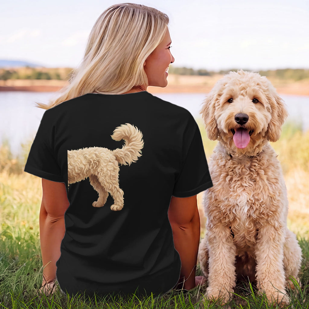 Coming & Going Cream Goldendoodle T-Shirt in by Puppy Jo