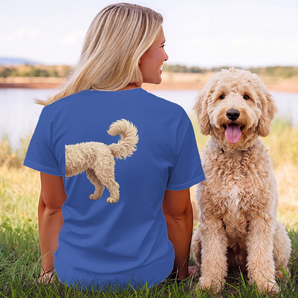 Coming & Going Cream Goldendoodle T-Shirt in by Puppy Jo