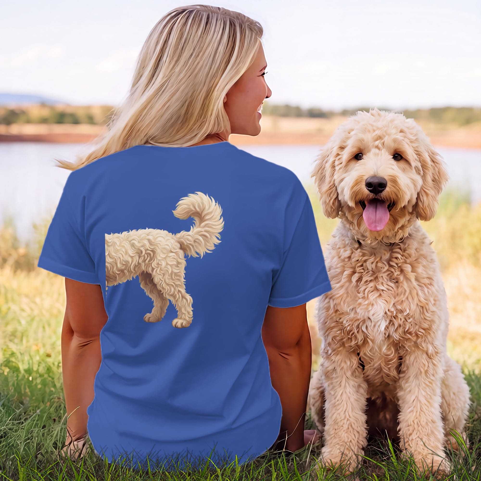 Coming & Going Cream Goldendoodle T-Shirt in by Puppy Jo