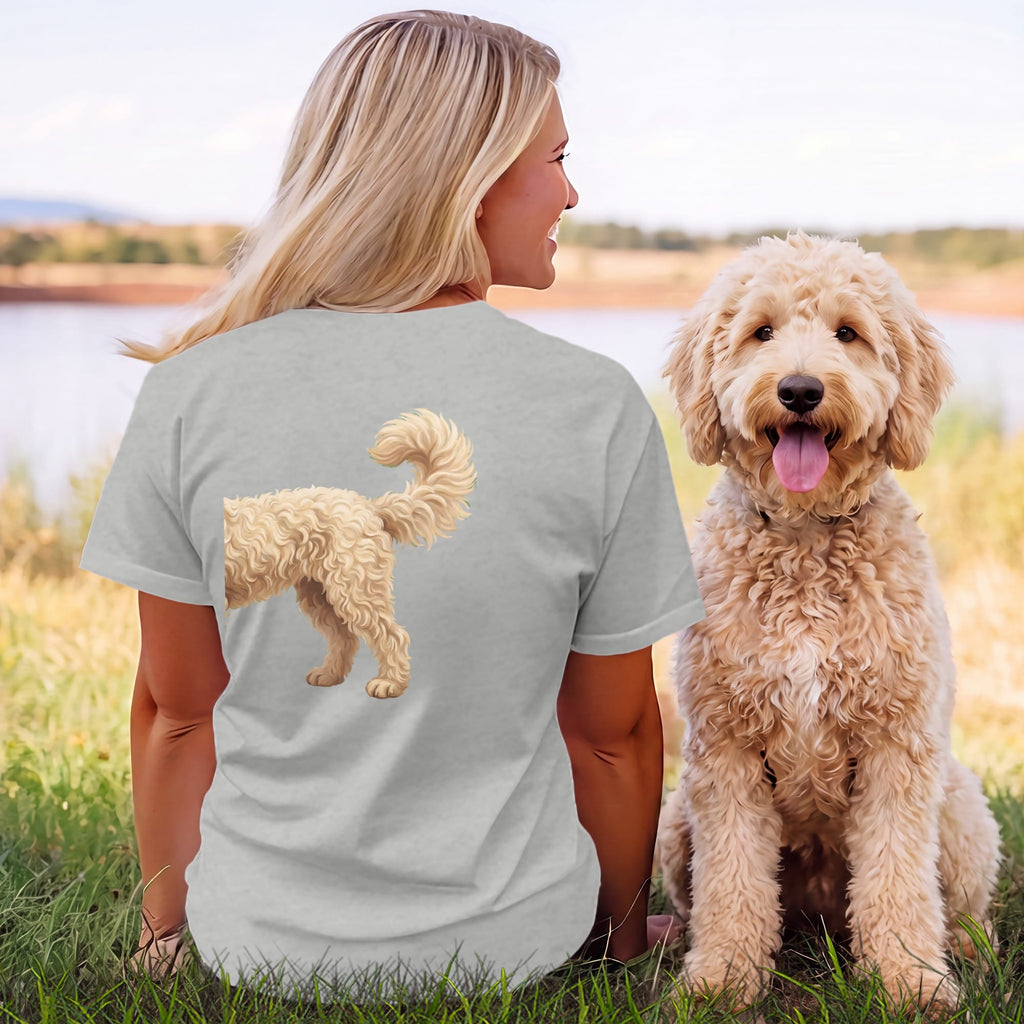 Coming & Going Cream Goldendoodle T-Shirt in by Puppy Jo