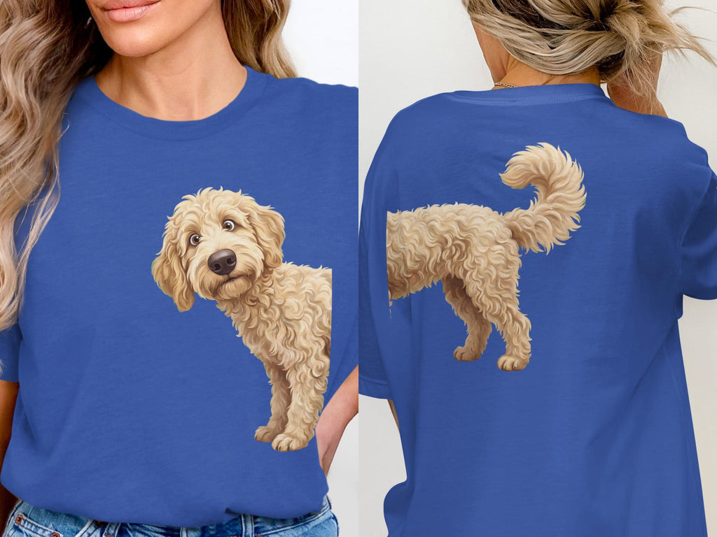 Coming & Going Cream Goldendoodle T-Shirt in True Royal / S by Puppy Jo